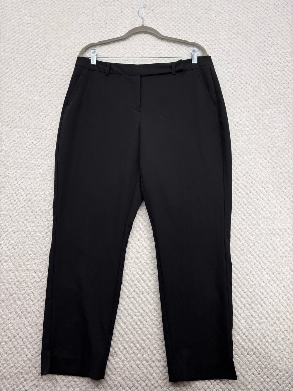 Reitmans Women’s Black Work Pants Size 13 Ankle Slit Trousers - Picture 3 of 11